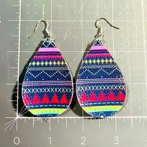 Faux leather earrings